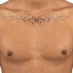 Tatuaggio semi-permanente INKON Bracciale Fiorito di Loto applicato su un uomo – design 4 x 7 in (10x17cm), aspetto realistico dell'inchiostro, dura 10 giorni