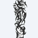 Design del tatuaggio semi-permanente Abstract Tribal Vine di INKON – illustrazione fluido, manica, intera, organiche, tribale, 8 x 20 in (20x50cm), disponibile su inkon.co