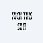 Design del tatuaggio semi-permanente Distressed Expletive Quote di INKON – illustrazione di tipografia stencil invecchiata, 2 x 2 in (5x5cm), disponibile su inkon.co