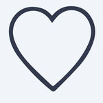 Design del tatuaggio semi-permanente Heart Outline di INKON – illustrazione cuore, contorno, forma, minimalista, versatile, 2 x 2 in (5x5cm), disponibile su inkon.co