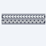Design del tatuaggio semi-permanente Bracciale Freccia e Treccia di INKON – illustrazione geometrico, tribale, bracciale, freccia, chevron, 2 x 9 in (5x23cm), disponibile su inkon.co