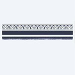 Design del tatuaggio semi-permanente Bracciale Motivo a Conchiglia di INKON – illustrazione minimalista, geometrico, bracciale, ripetuti, conchiglia, 2 x 9 in (5x23cm), disponibile su inkon.co