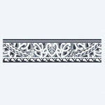 Design del tatuaggio semi-permanente Bracciale Maori di INKON – illustrazione polinesiano, bracciale, foglia, motivi, koru, 2 x 9 in (5x23cm), disponibile su inkon.co