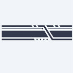 Design del tatuaggio semi-permanente Bracciale Linee Geometriche di INKON – illustrazione minimalista, bracciale, parallele, linee, angolari, 2 x 9 in (5x23cm), disponibile su inkon.co
